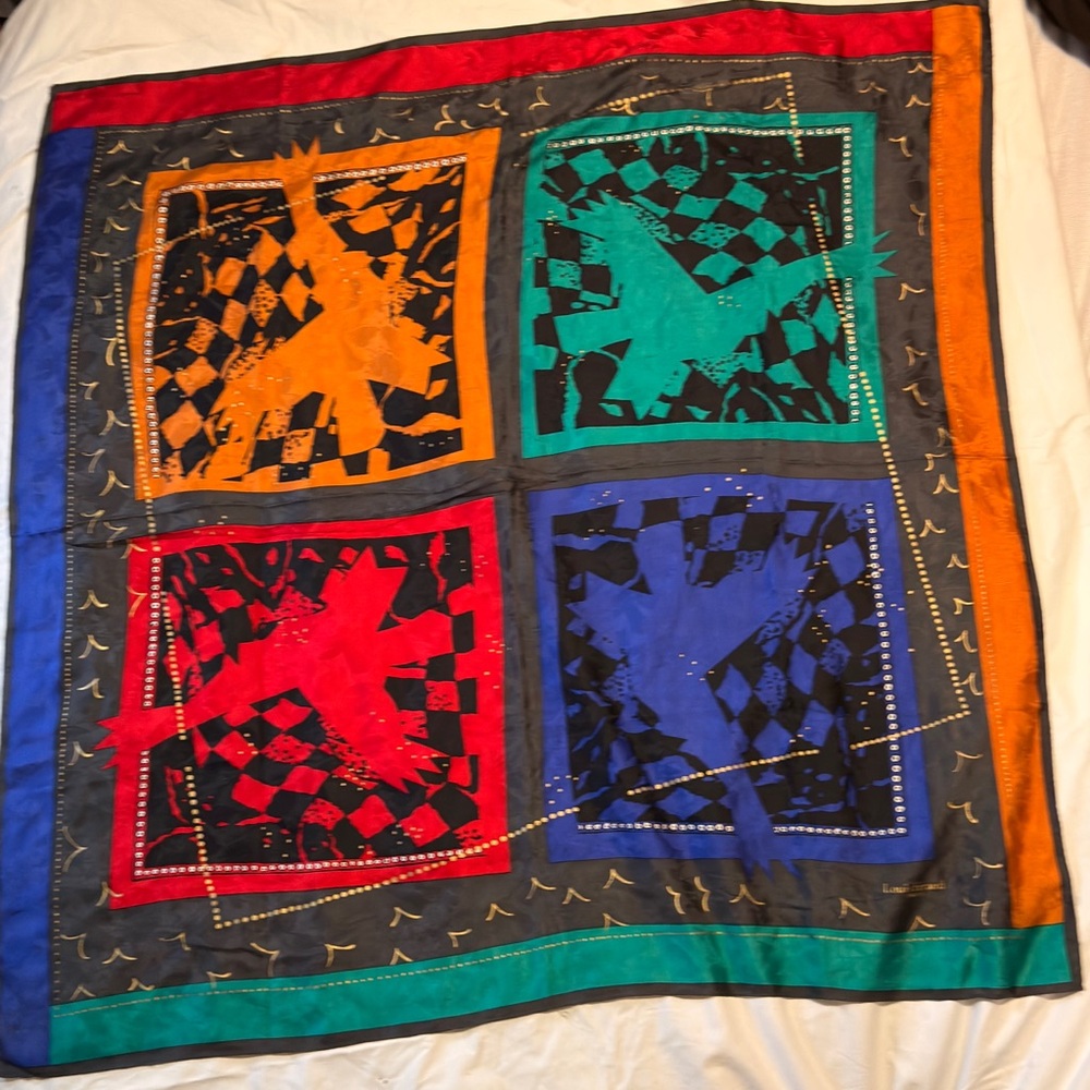 Louis Feraud #8 Multicolor Silk Scarf